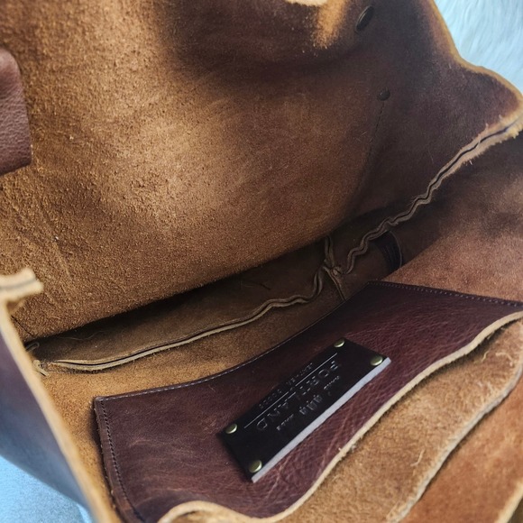 Portland Leather Goods Brown Pebbled Full Grain Leather Tote Bag Hobo 12×15 - Picture 11 of 12